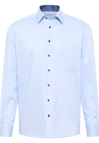 ETERNA COMFORT FIT Performance Shit Langarm Hemd - Seabreeze Chambray - 4060-10-E14E