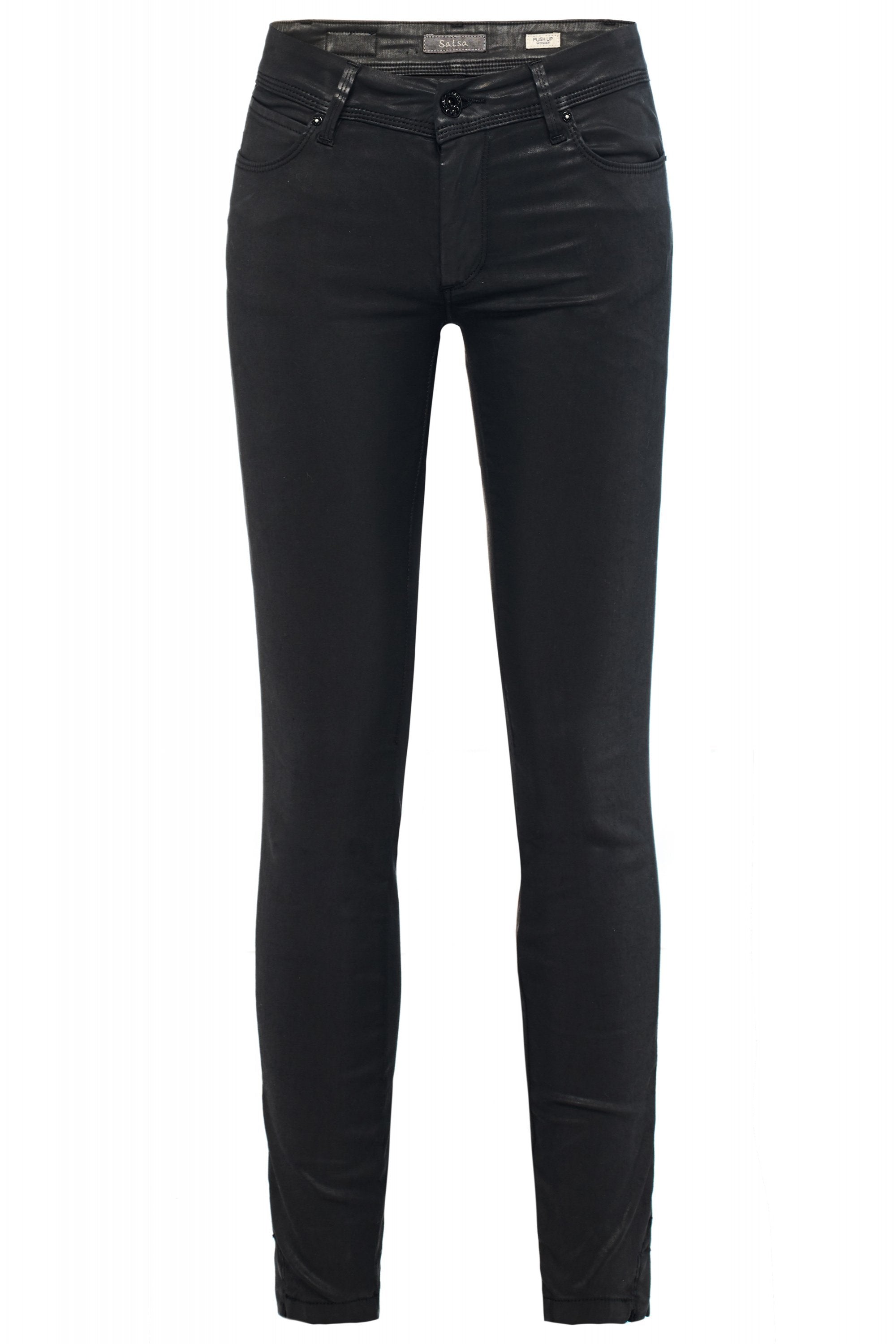 SALSA Wonder Push Up cropped gecoated Capri - Midnight Leather Ink - 120200.0000