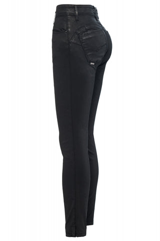 SALSA Wonder Push Up cropped gecoated Capri - Midnight Leather Ink - 120200.0000