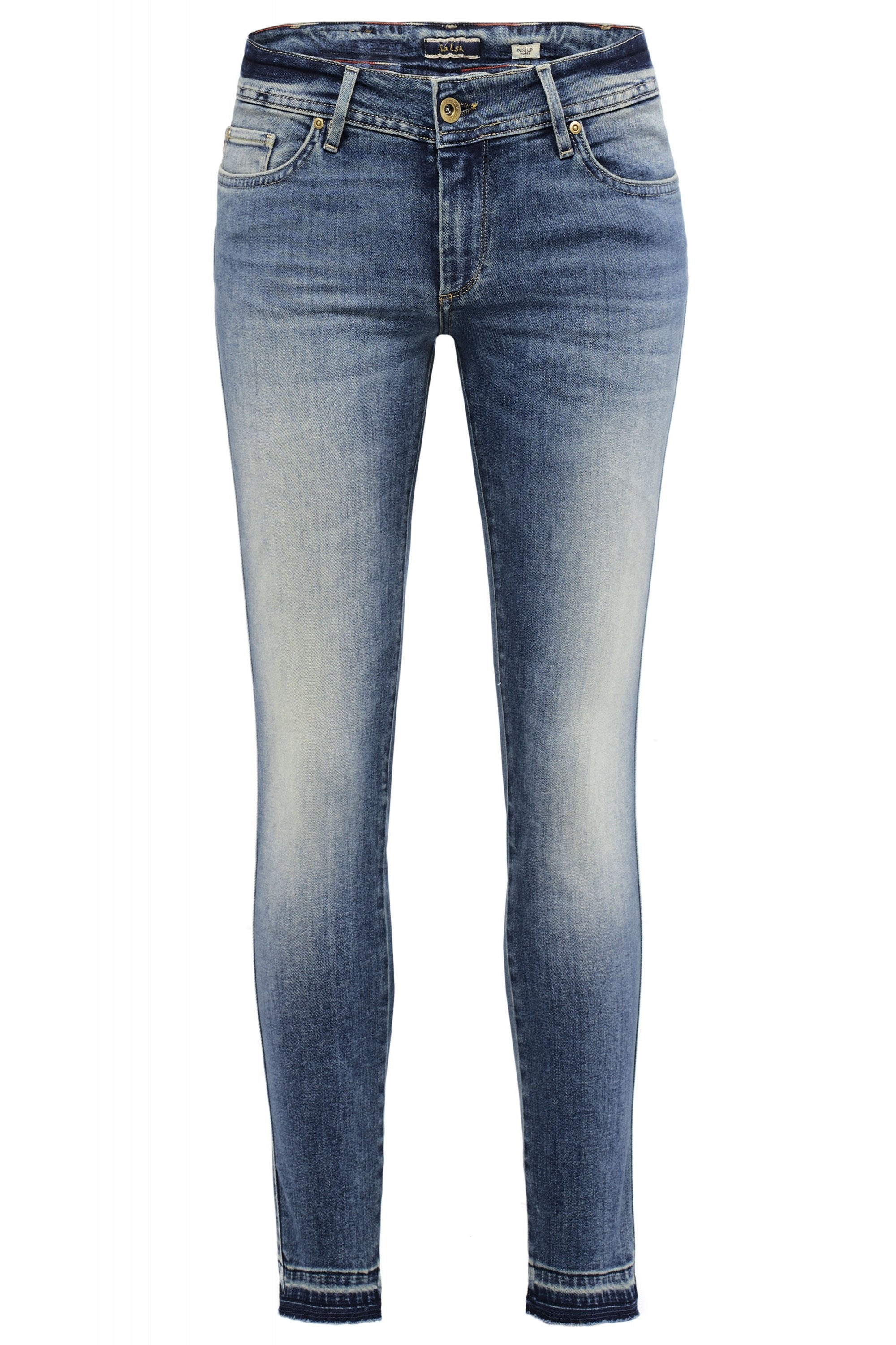 SALSA Wonder Push Up Capri - Blue Vintage Wash - 121994.8502