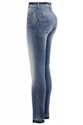 SALSA Wonder Push Up Capri - Blue Vintage Wash - 121994.8502