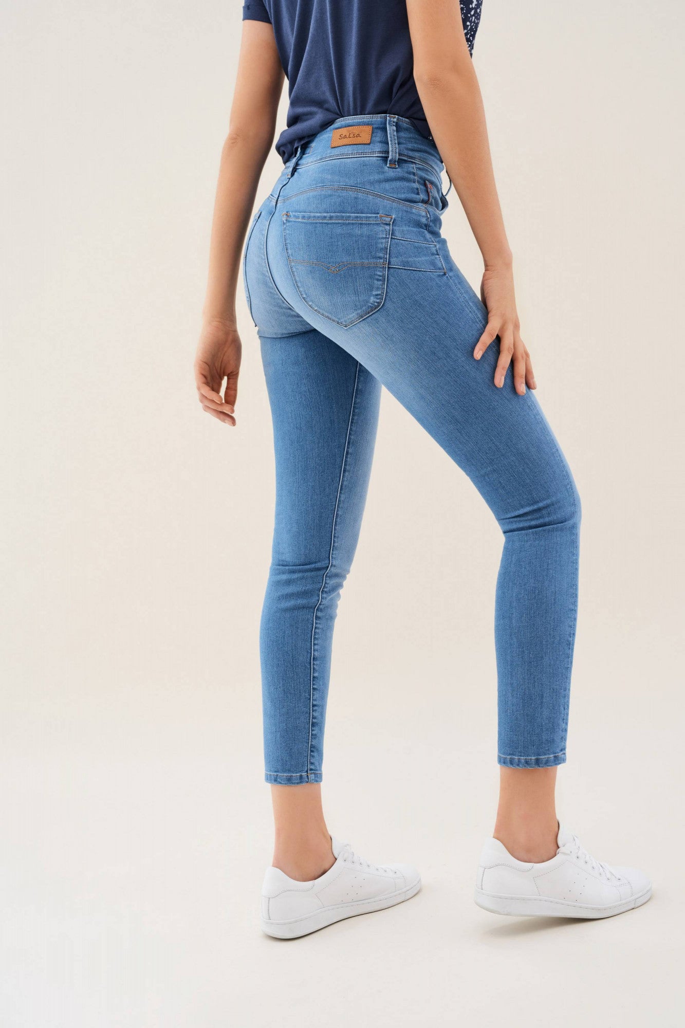 SALSA Secret Push In Skinny Capri - Ocean Mist Blue - 122653.8502 von Salsa
