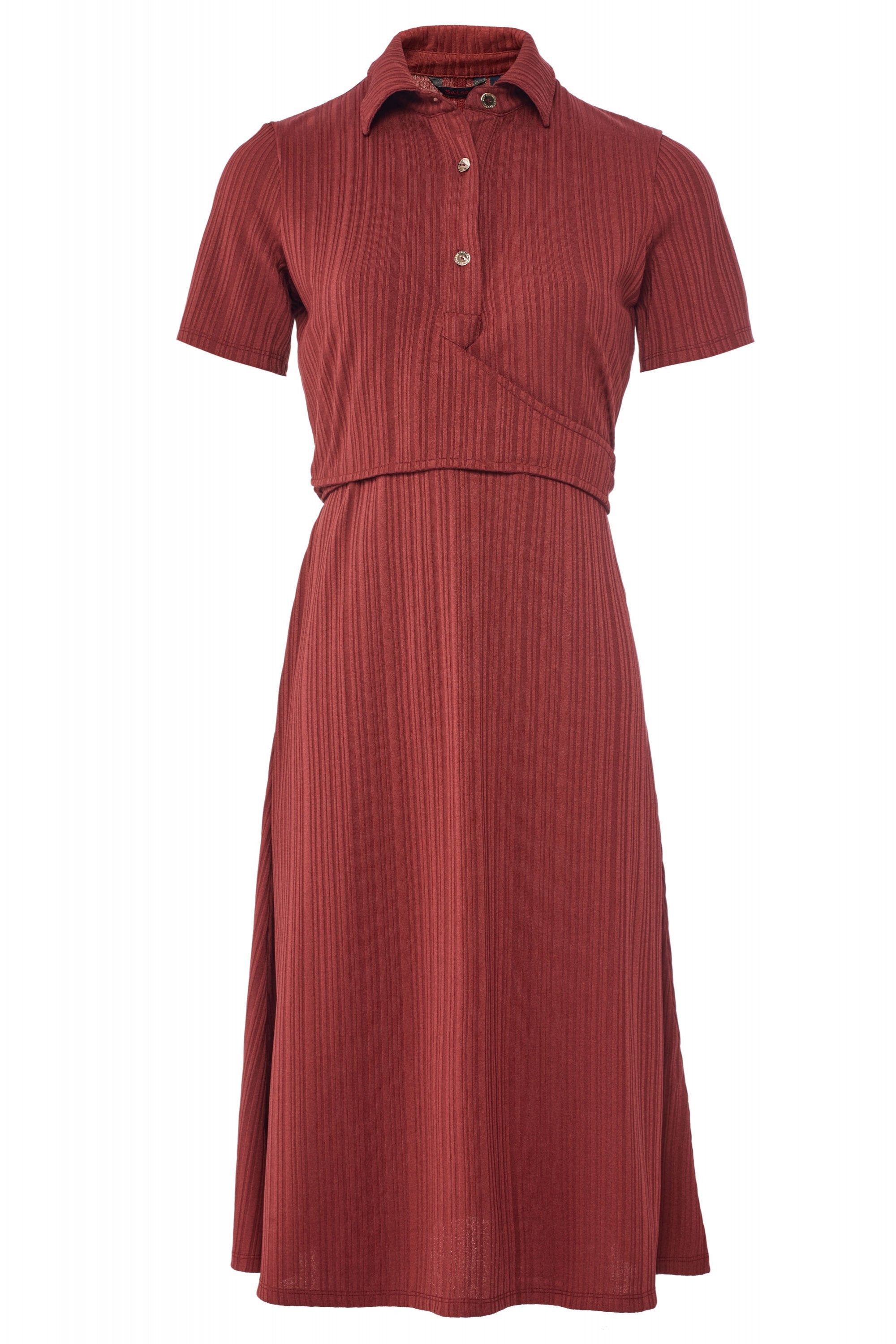 SALSA JEANS STRICKKLEID Hemdblusenkleid - Crimson Umber - 122903.6011