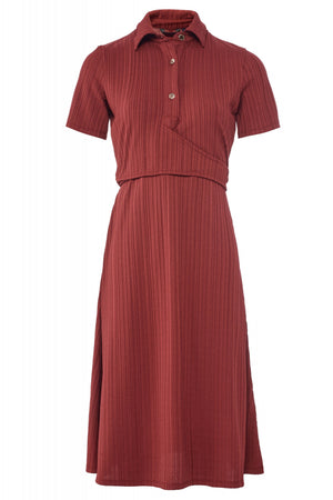 SALSA JEANS STRICKKLEID Hemdblusenkleid - Crimson Umber - 122903.6011