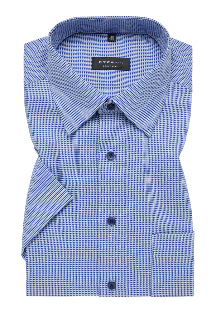 ETERNA COMFORT FIT Kurzarm Hemd - Harbor Sky Blue - 8038-12-K18E von Eterna