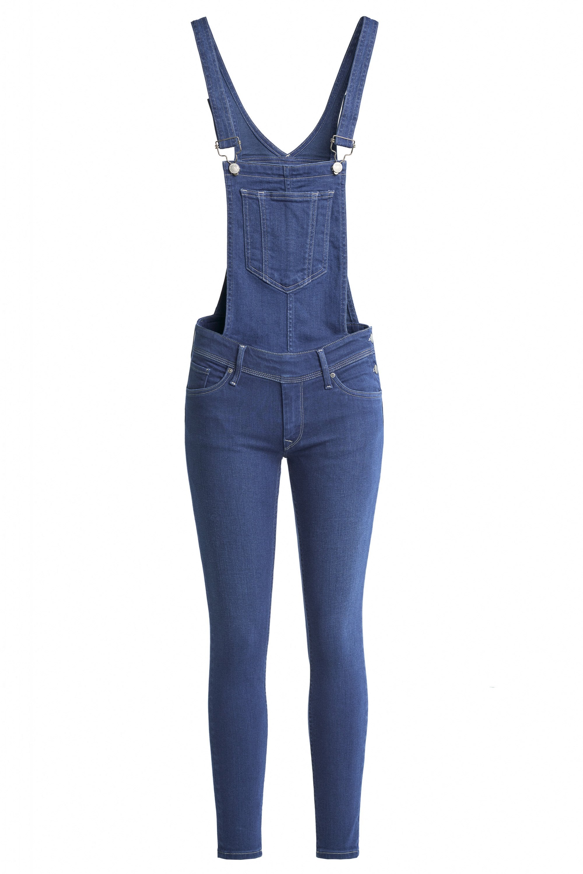 SALSA Wonder Push Up Latzhose - Midnight Capri Blue - 125181.8503
