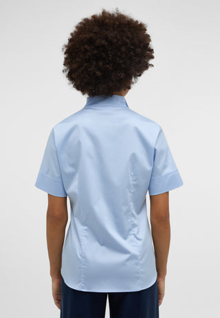 ETERNA REGULAR FIT Kurzarm Bluse - Sky Dawn Satin - 5585-12-H266