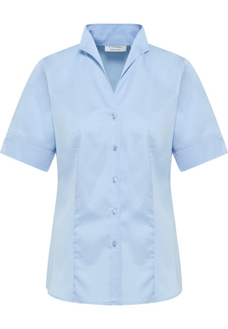 ETERNA REGULAR FIT Kurzarm Bluse - Sky Dawn Satin - 5585-12-H266