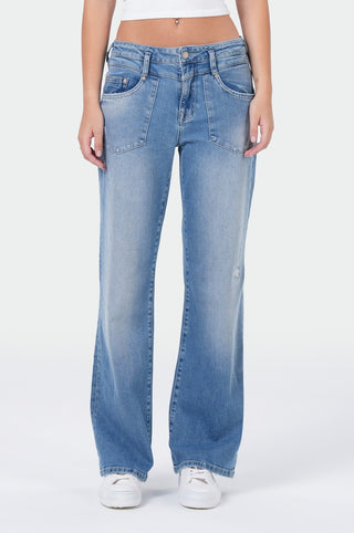 MOD JEANS NINI Wide Leg - Ocean Mist Blue - HW25-NINI.14320
