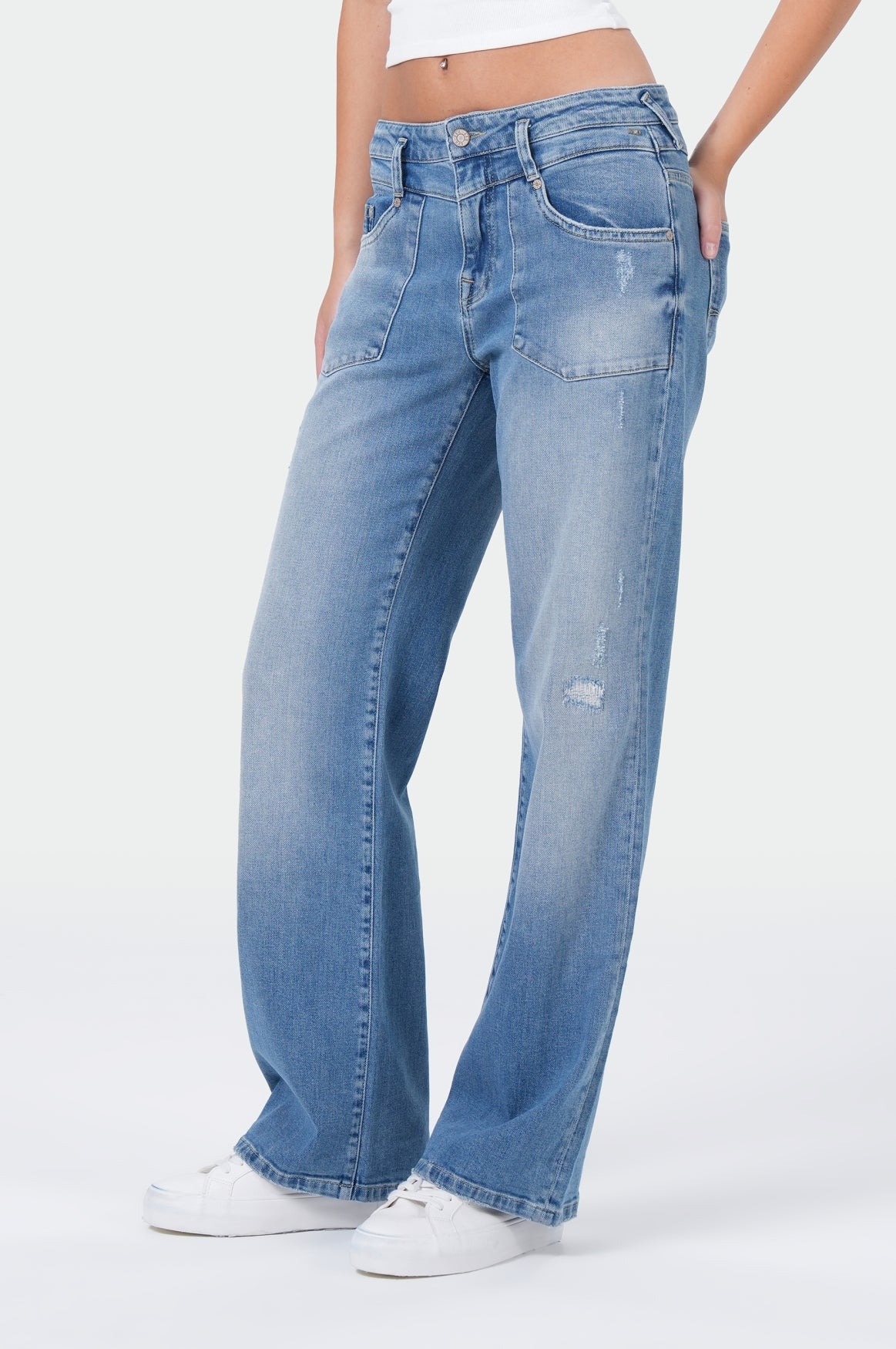 MOD JEANS NINI Wide Leg - Ocean Mist Blue - HW25-NINI.14320