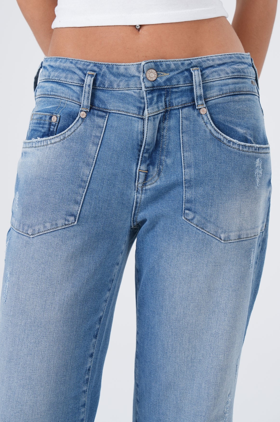 MOD JEANS NINI Wide Leg - Ocean Mist Blue - HW25-NINI.14320 von MOD Jeans