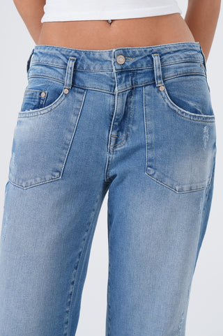 MOD JEANS NINI Wide Leg - Ocean Mist Blue - HW25-NINI.14320