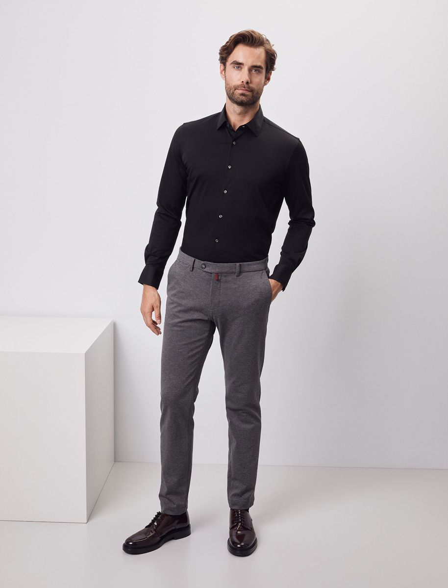 pierre cardin chemise slim fit manches longues noir 9095 8800 26880.9095 von Pierre Cardin