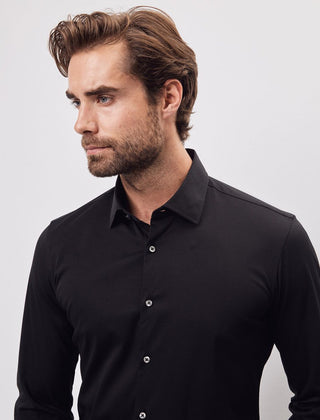 pierre cardin chemise slim fit manches longues noir 9095 8800 26880.9095