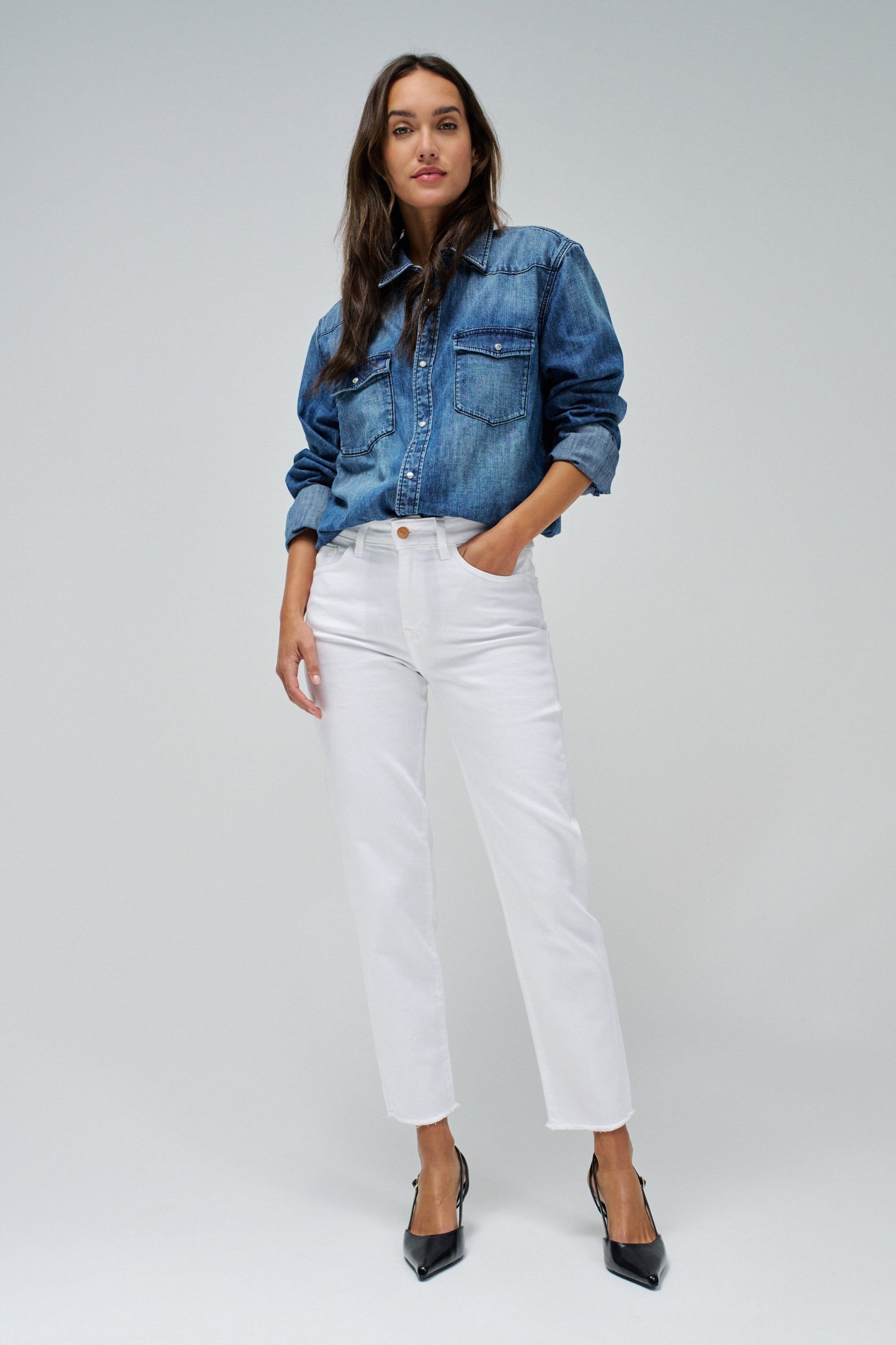 SALSA True Cropped Jeans - Bright Pearl White - 21008063.001