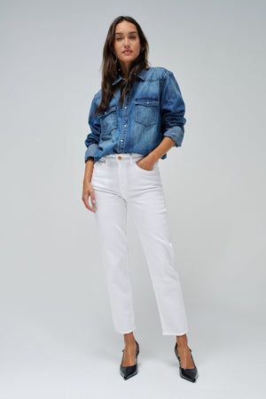 SALSA True Cropped Jeans - Bright Pearl White - 21008063.001