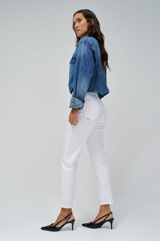 SALSA True Cropped Jeans - Bright Pearl White - 21008063.001