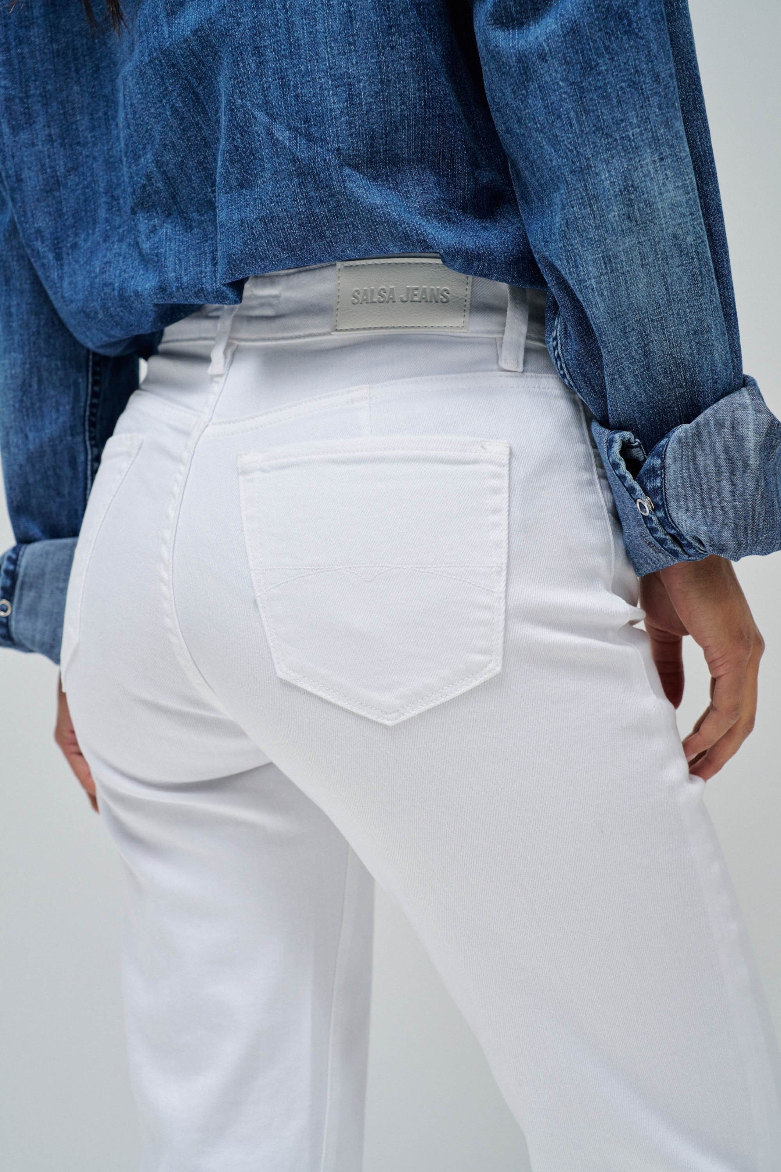 SALSA True Cropped Jeans - Bright Pearl White - 21008063.001 von Salsa