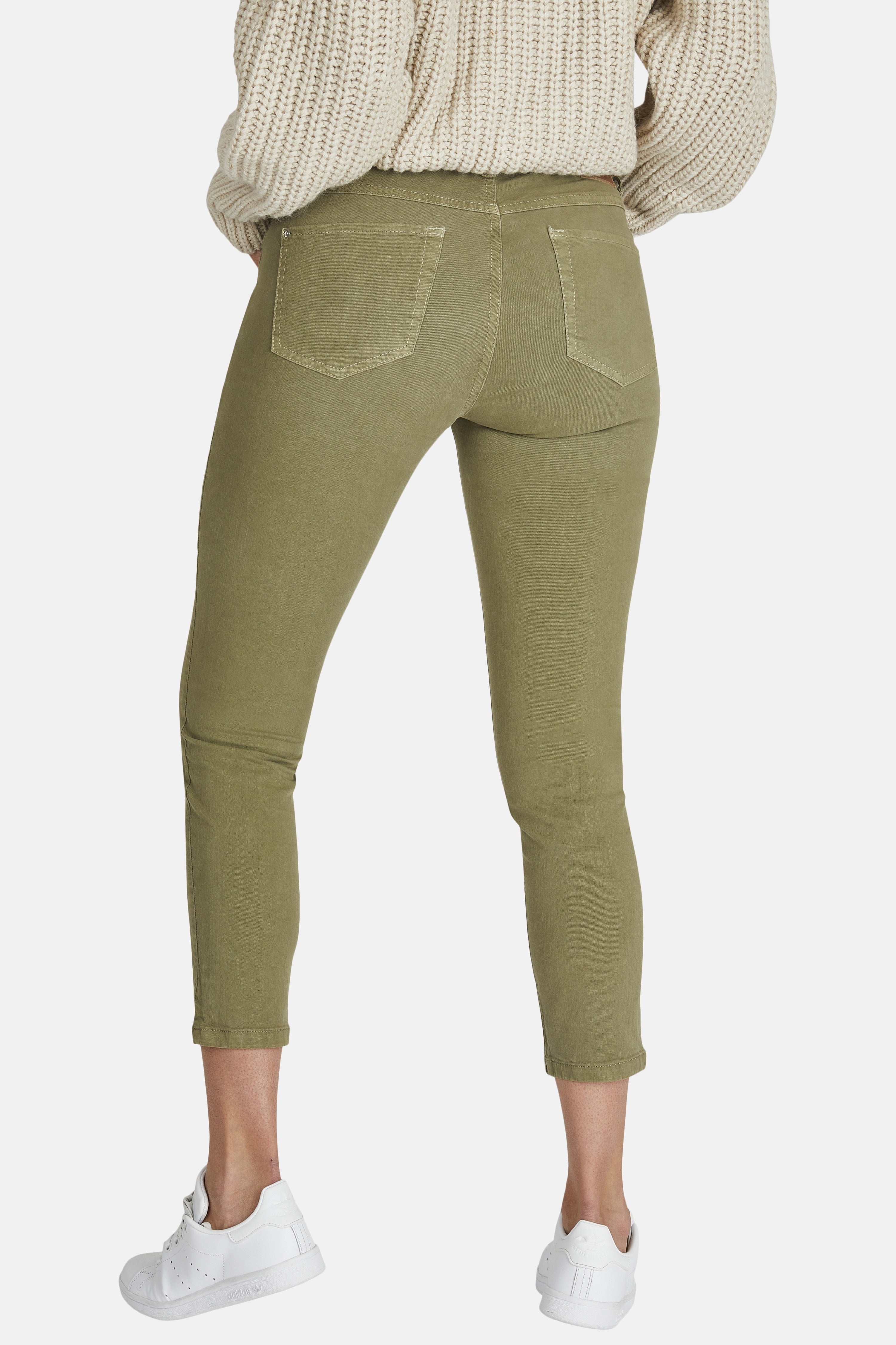 ANGELS JEANS Ornella Button 7/8 Hose - Dusty Olive Green - 178 680307.5415 von Angels Jeans