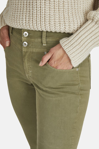 ANGELS JEANS Ornella Button 7/8 Hose - Dusty Olive Green - 178 680307.5415