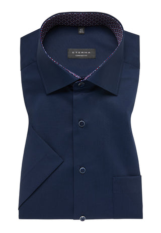 ETERNA COMFORT FIT Kurzarm Hemd - Night Sapphire - 1300-19-K149