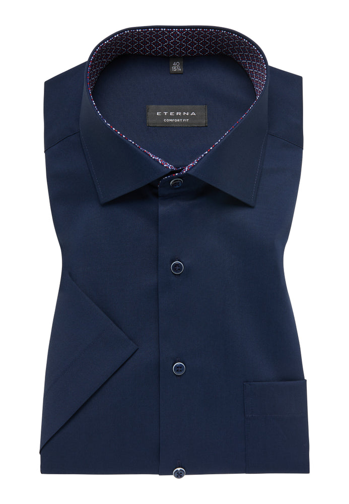 ETERNA COMFORT FIT Kurzarm Hemd - Night Sapphire - 1300-19-K149 von Eterna