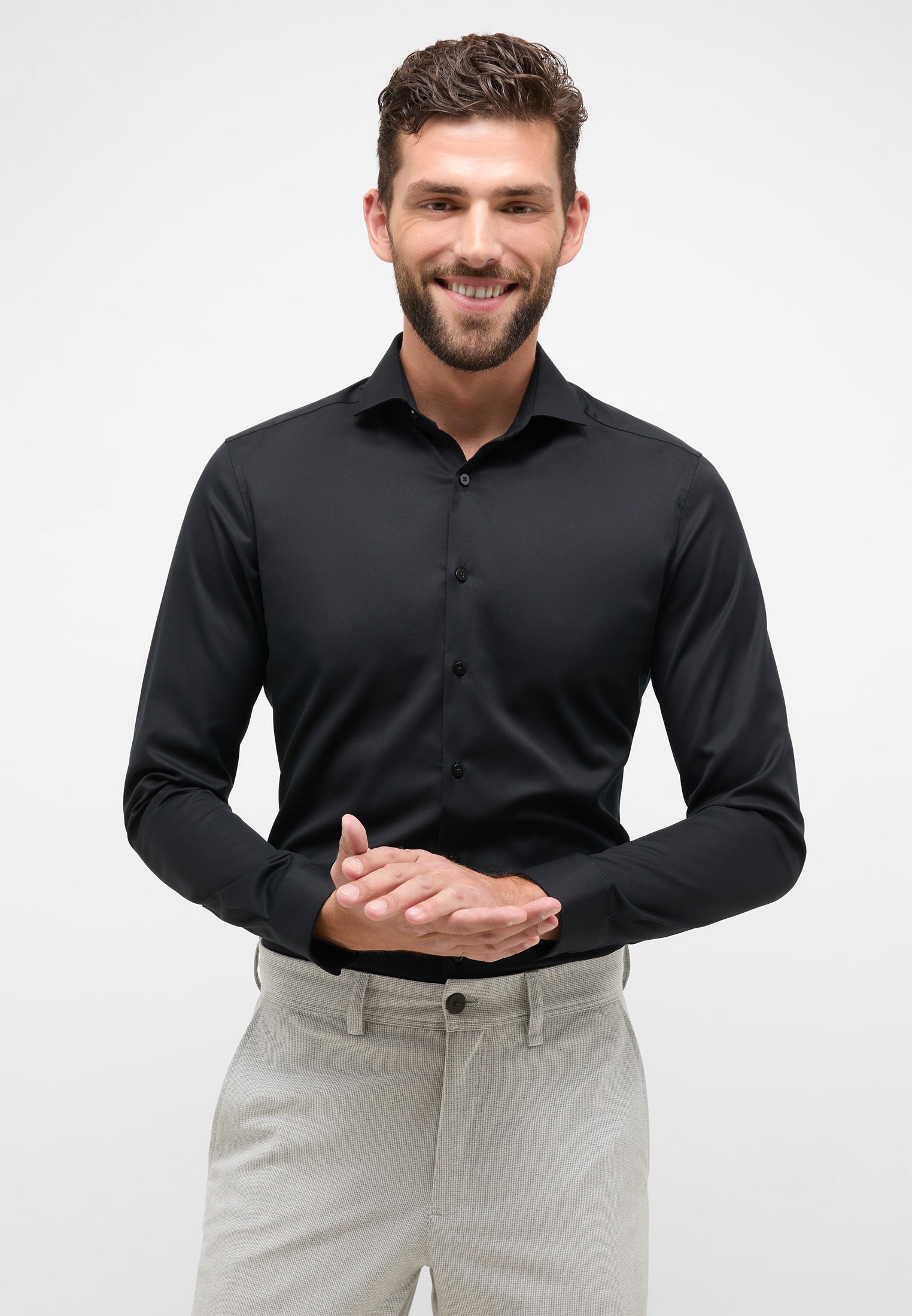 ETERNA SUPER SLIM COVER SHIRT - Obsidian Night - 8817-39-Z182 von Eterna