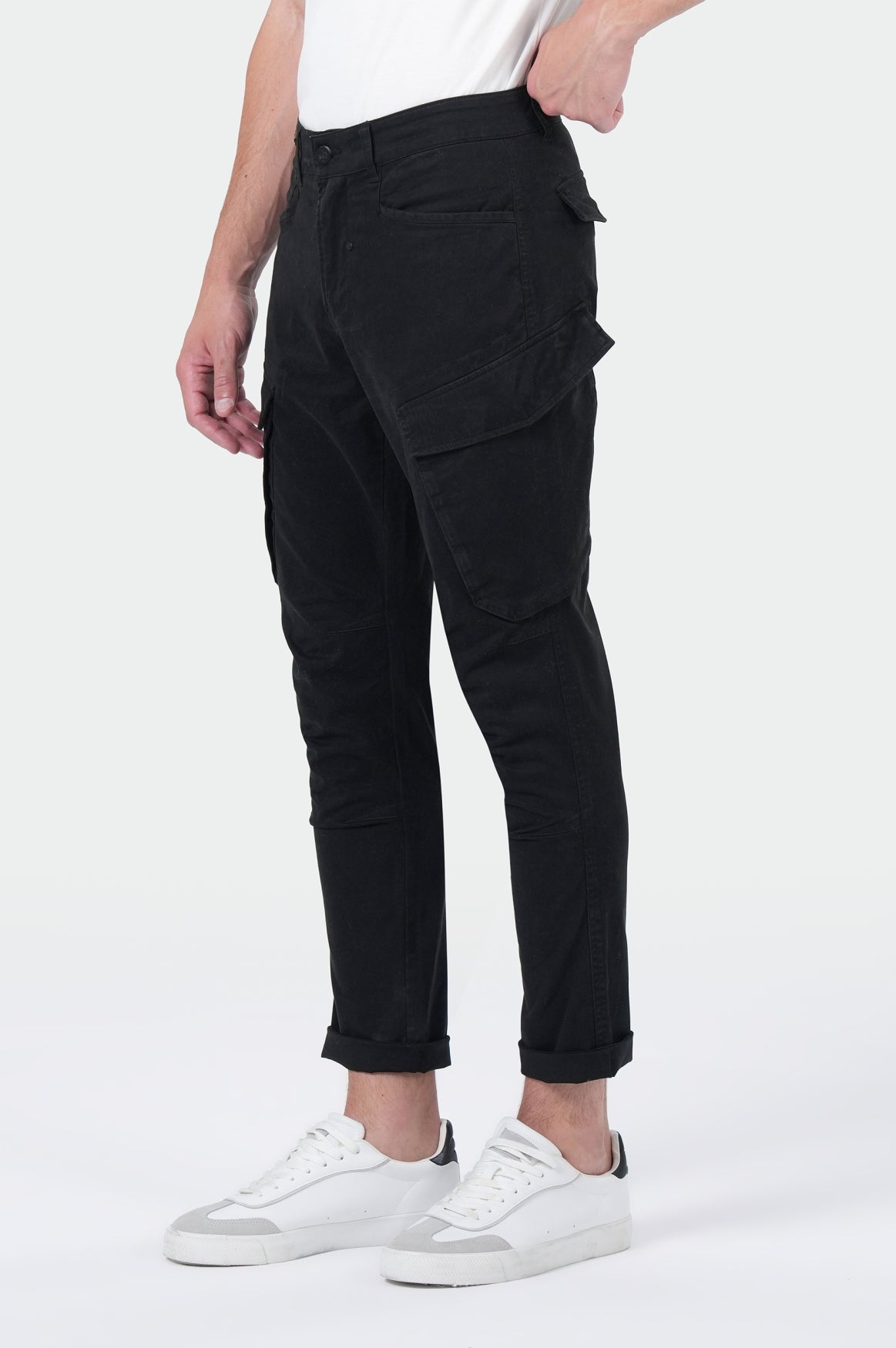 MOD JEANS ELIAS CARGO - Obsidian Jet Black - HW25-ELIAS.20011