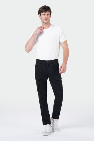MOD JEANS ELIAS CARGO - Obsidian Jet Black - HW25-ELIAS.20011