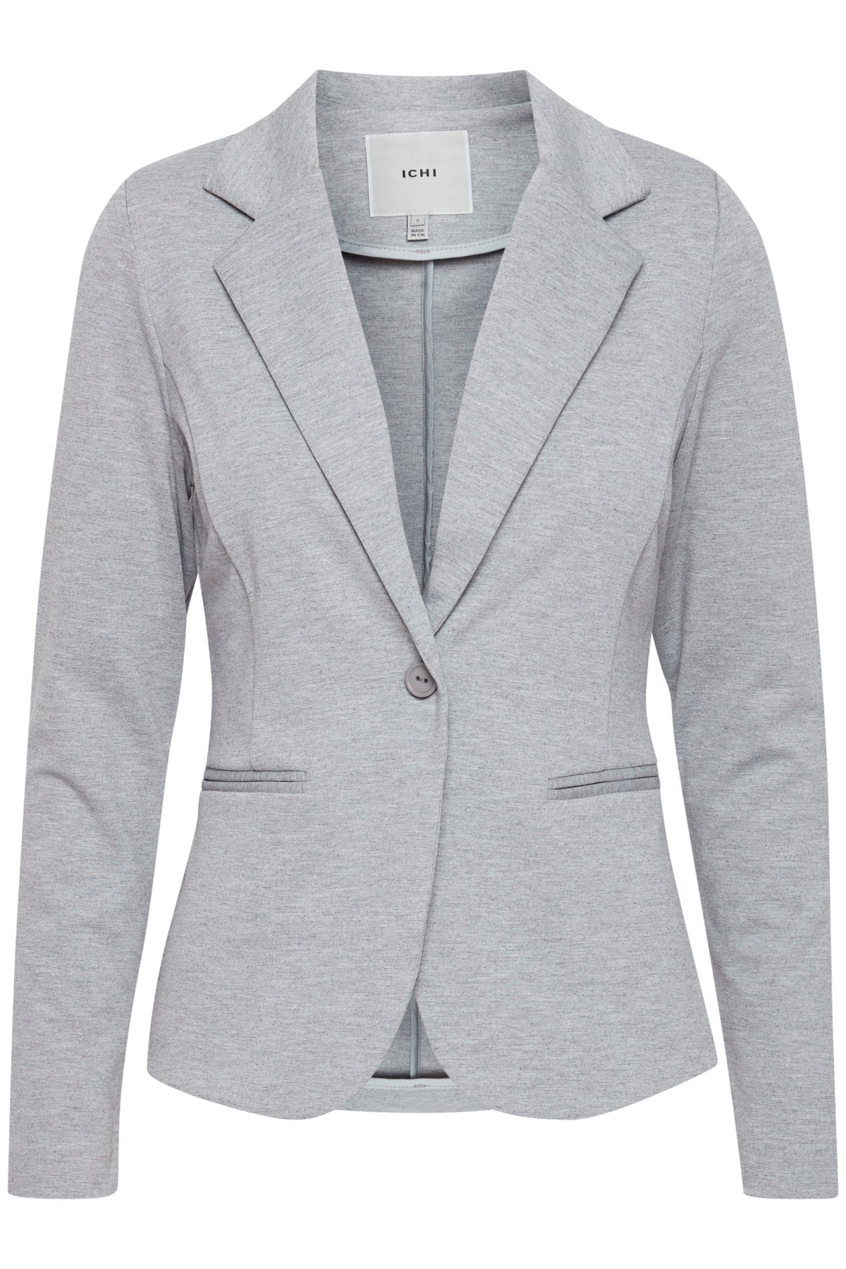 ICHI IHKATE Blazer - Silver Mist Grey Melange - 20101801.10020
