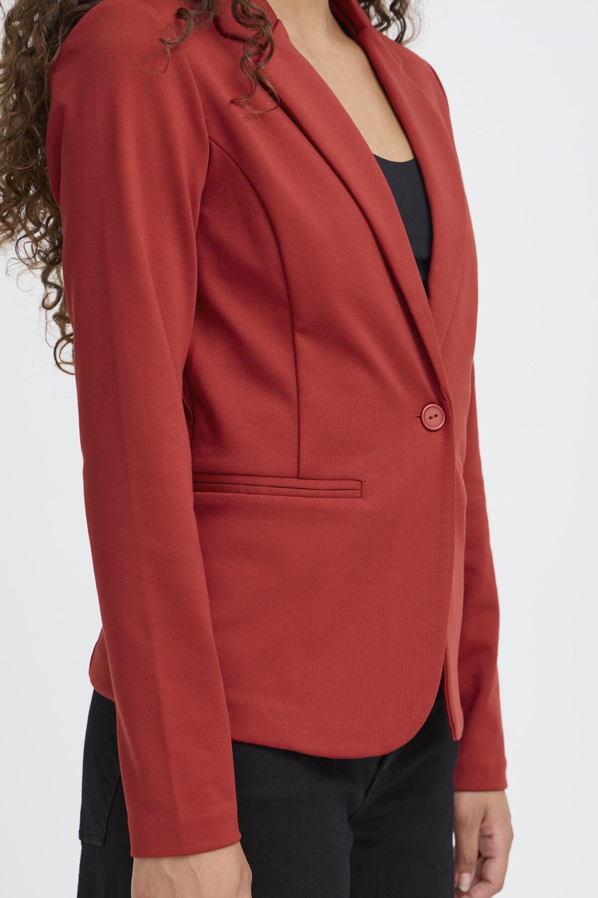 ICHI IHKATE Blazer - Crimson Velvet Red - 20101801.191555