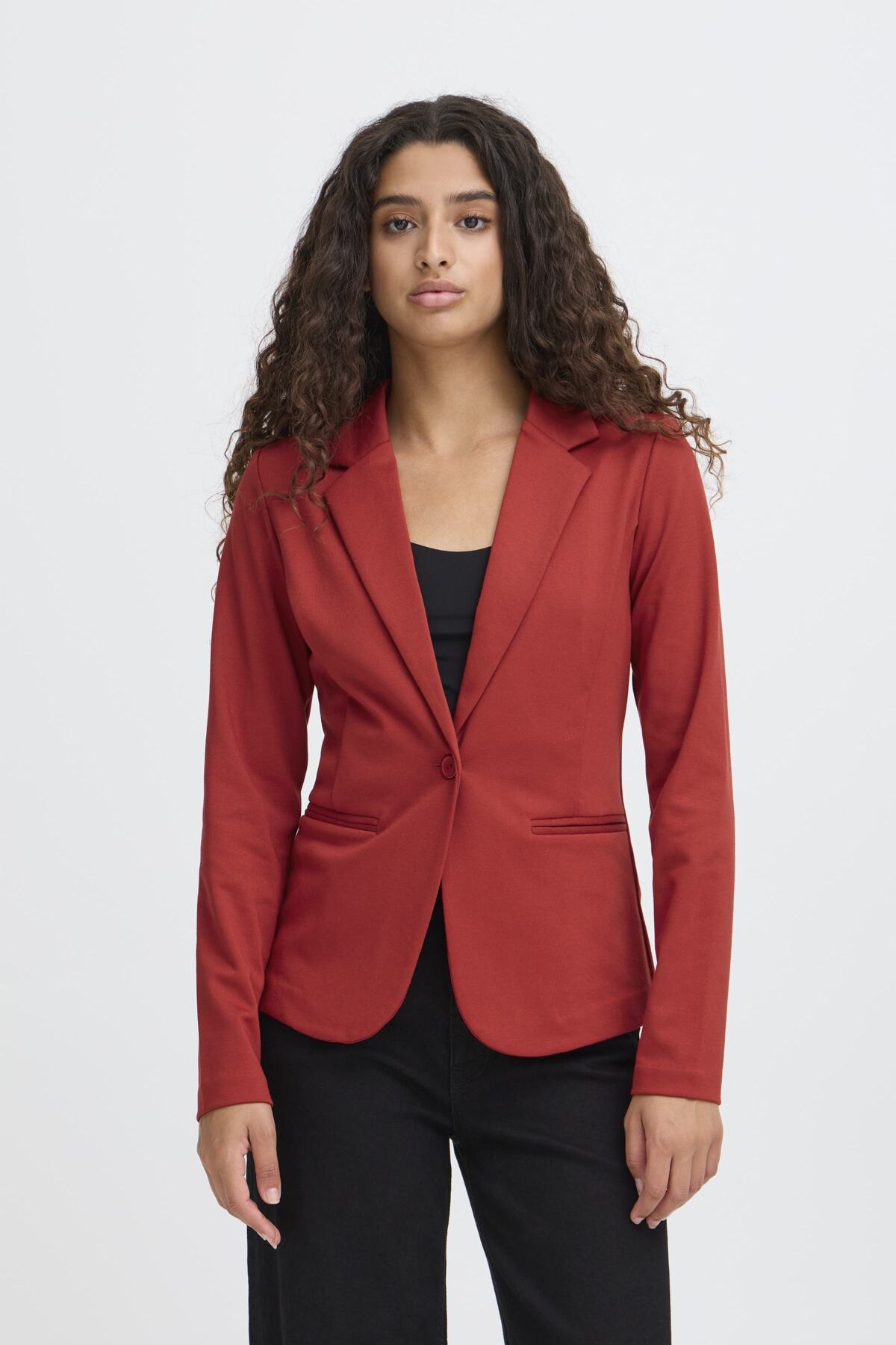 ICHI IHKATE Blazer - Crimson Velvet Red - 20101801.191555 von ICHI