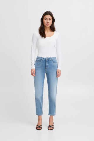 ICHI IHTWIGGY Raven Denim Tapered Jeans - Powder Sky Blue - 20110967.19044