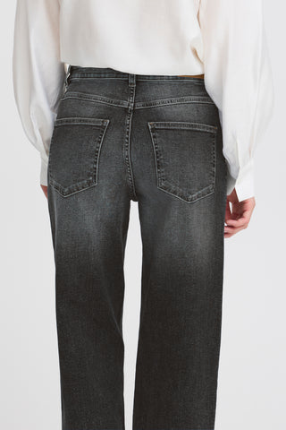 ICHI IHTWIGGY Straight Jeans - Iron Ink Grey - 20119128.19041