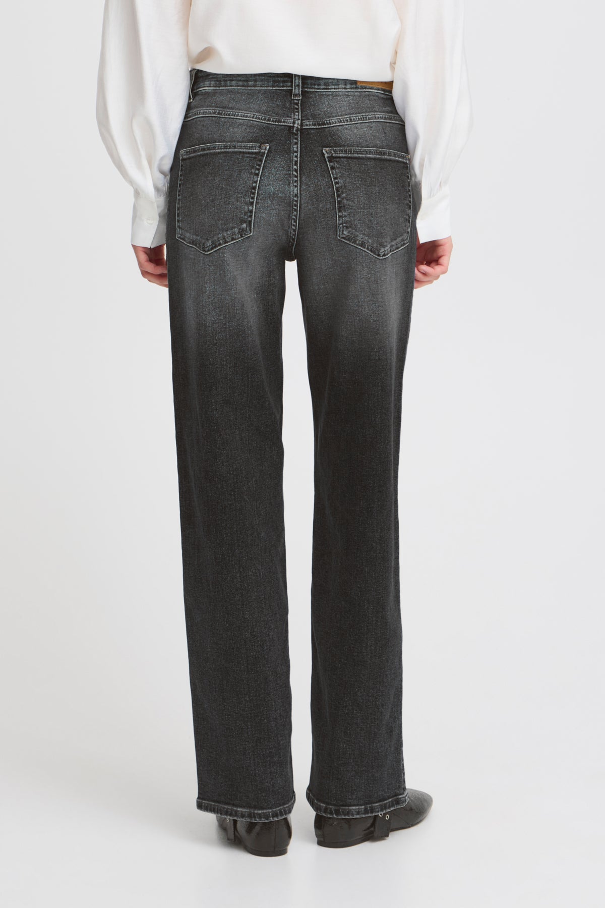ICHI IHTWIGGY Straight Jeans - Iron Ink Grey - 20119128.19041