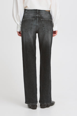 ICHI IHTWIGGY Straight Jeans - Iron Ink Grey - 20119128.19041