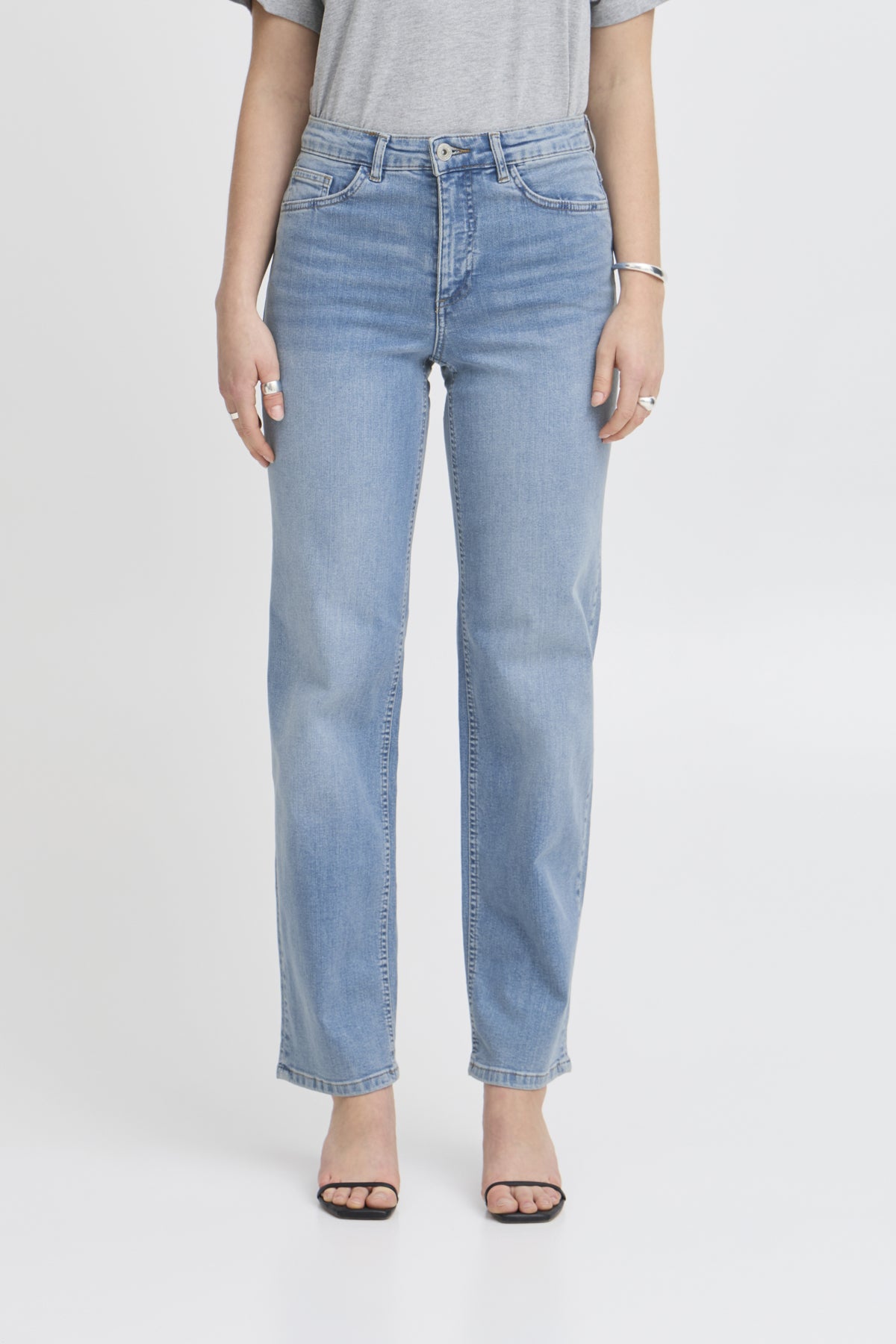 ICHI IHTWIGGY Straight Jeans - Misty Sky Blue - 20119128.19044