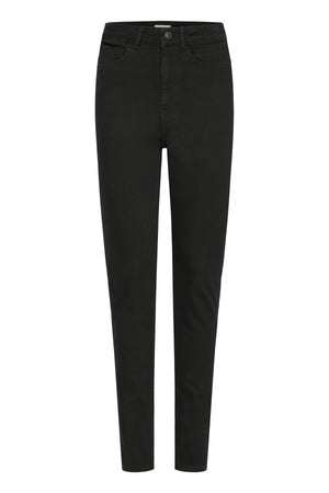ICHI IHTWIGGY Slim High Waist - Midnight Onyx Black - 20122631.194008