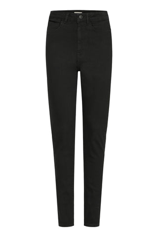 ICHI IHTWIGGY Slim High Waist - Midnight Onyx Black - 20122631.194008