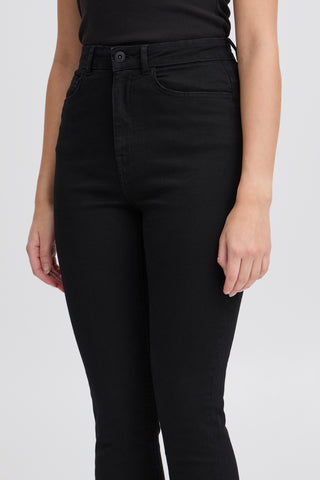 ICHI IHTWIGGY Slim High Waist - Midnight Onyx Black - 20122631.194008
