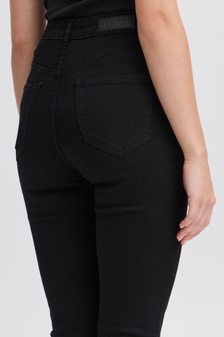 ICHI IHTWIGGY Slim High Waist - Midnight Onyx Black - 20122631.194008