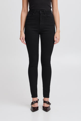 ICHI IHTWIGGY Slim High Waist - Midnight Onyx Black - 20122631.194008