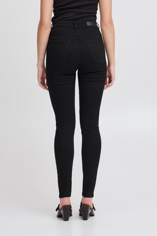 ICHI IHTWIGGY Slim High Waist - Midnight Onyx Black - 20122631.194008
