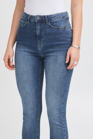 ICHI IHTWIGGY Slim High Waist Jeans - Seafoam Indigo - 20122631.200339
