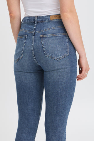 ICHI IHTWIGGY Slim High Waist Jeans - Seafoam Indigo - 20122631.200339