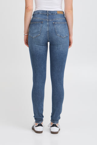 ICHI IHTWIGGY Slim High Waist Jeans - Seafoam Indigo - 20122631.200339