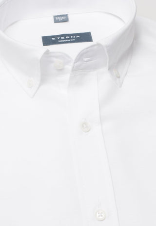 ETERNA MODERN FIT LEINEN Kurzarm Hemd - Crisp Linen White - 2022-00-K294