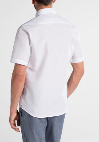 ETERNA MODERN FIT LEINEN Kurzarm Hemd - Crisp Linen White - 2022-00-K294