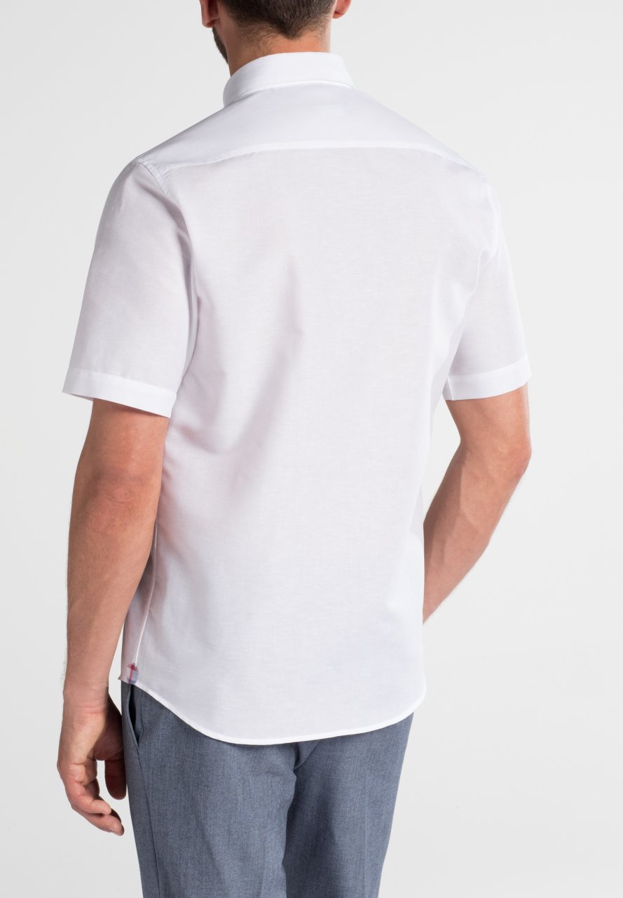 ETERNA MODERN FIT LEINEN Kurzarm Hemd - Crisp Linen White - 2022-00-K294 von Eterna
