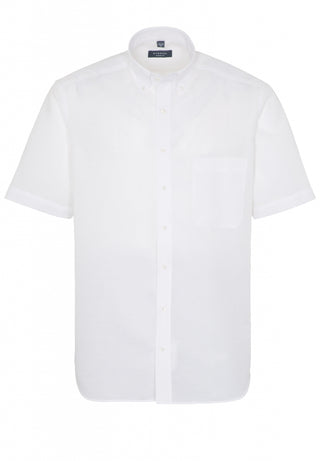 chemise manches courtes en lin eterna comfort fit lin blanc 2022-00-k294
